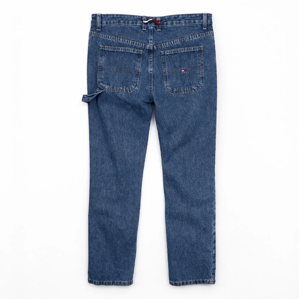 Vintage Tommy Hilfiger Jeans Womens Size 6 Blue Newest Slim Painter Retro Y2K